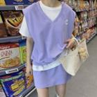Short-sleeve T-shirt / Sweater Vest / Skirt / Set