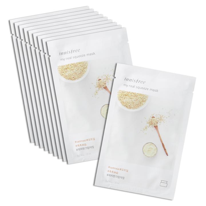 Innisfree - My Real Squeeze Mask (oatmeal) 10 Pcs