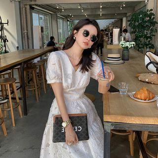 Lace Puff-sleeve Shirt / Dress
