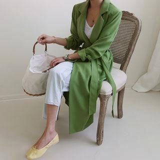 Maxi Chesterfield Coat For Spring