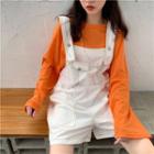 Jumper Shorts / Long-sleeve Plain T-shirt