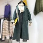 Plaid Panel Single-breasted Trench Coat
