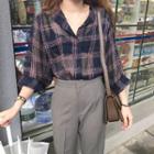 Plaid Sheer Shirt