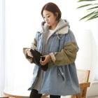 Washed Oversized Denim Jacket Blue - One Size