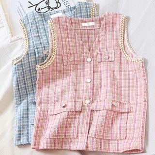 Plaid Vest Jacket