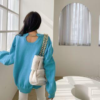 Cutaway Oversize Woolen Sweater
