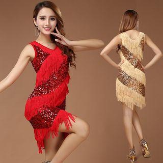 Fringed Sequin Latin Dance Dress