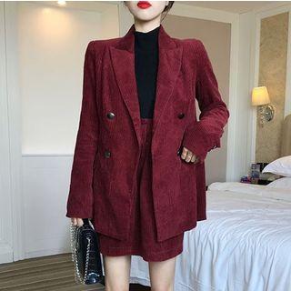 Corduroy Blazer / Corduroy Dress Pants / Mini A-line Skirt