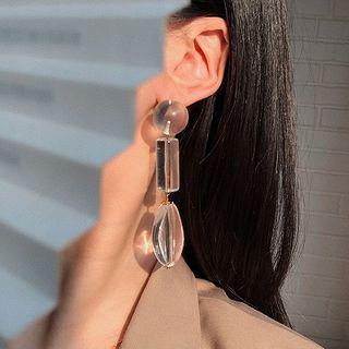 Transparent Geometric Drop Earring