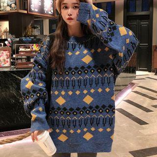 Vintage Print Sweater