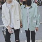 Couple Matching Pocketed Button Jacket
