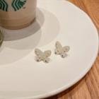 Butterfly Earring 1 Pair - White - One Size
