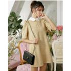 Short-sleeve Tweed Dress