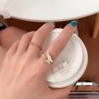 Alloy Butterfly Ring / Rhinestone Ring