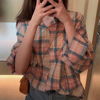 Plaid Loose-fit Light Blouse