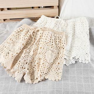 Crocheted Knit Shorts