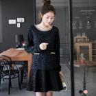 Sequin Long-sleeve Dress