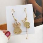 Sterling Silver Rabbit Earring 1 Pair - Gold - One Size