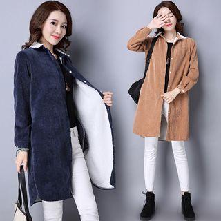 Fleece-lined Long Corduroy Shirt