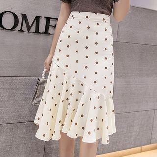 Dotted Flared Skirt