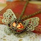 Jeweled Butterfly Pendant