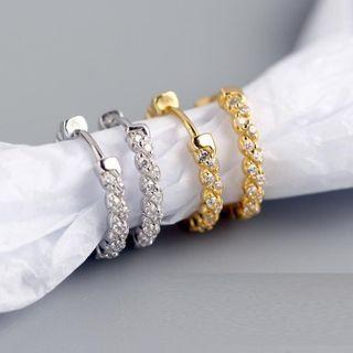 Linen Rhinestone Earring
