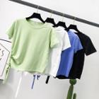 Sequined Drawstring T-shirt