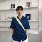 Elbow-sleeve Shirt / Midi Skirt