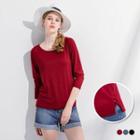 Side Lace-up Hem Sweatshirt