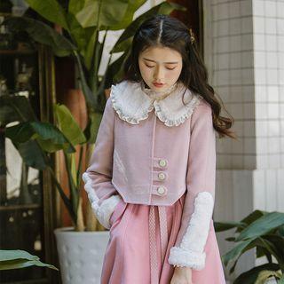 Embroidered Cropped Coat