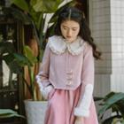 Embroidered Cropped Coat