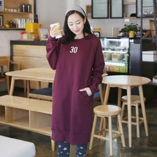 Brushed-fleece Lined Pullover Dress