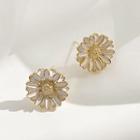 Alloy Daisy Earring 1 Pair - 1 - Earrings - Silver - Petal - Daisy - One Size