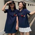 Short-sleeve Cherry Detail Polo Shirt / Dress