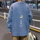Long-sleeve Moon Printed Sweater