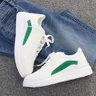 Colored-panel Faux-suede Sneakers