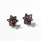 Star Rhinestone Earring 1 Pair - Black - One Size