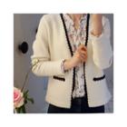 Open-front Sequined Knit Jacket