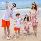 Family Matching 3/4-sleeve Dress / Short-sleeve T-shirt / Shorts