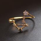 Zodiac Rhinestone Alloy Open Ring (various Designs)