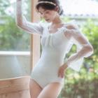 Flare-sleeve Lace Swimsuit