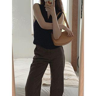 V-neck Textured Knit Vest