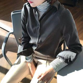Dip-back Plain Shirt