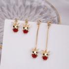 Non-matching Rhinestone Mouse Earring