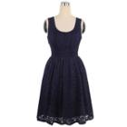 Plain Lace Sleeveless A-line Dress