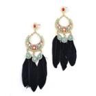 Feather Drop Earrings