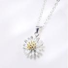 925 Sterling Silver Daisy Pendant Necklace Silver - One Size