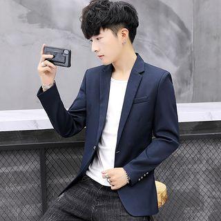 Pocket Detail Single Button Blazer