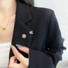 Set Of 2: Rhinestone Brooch (various Designs)