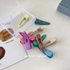 Set Of 10: Plain Hair Clip Set Of 10 - Purple & Pink & Green - One Size
